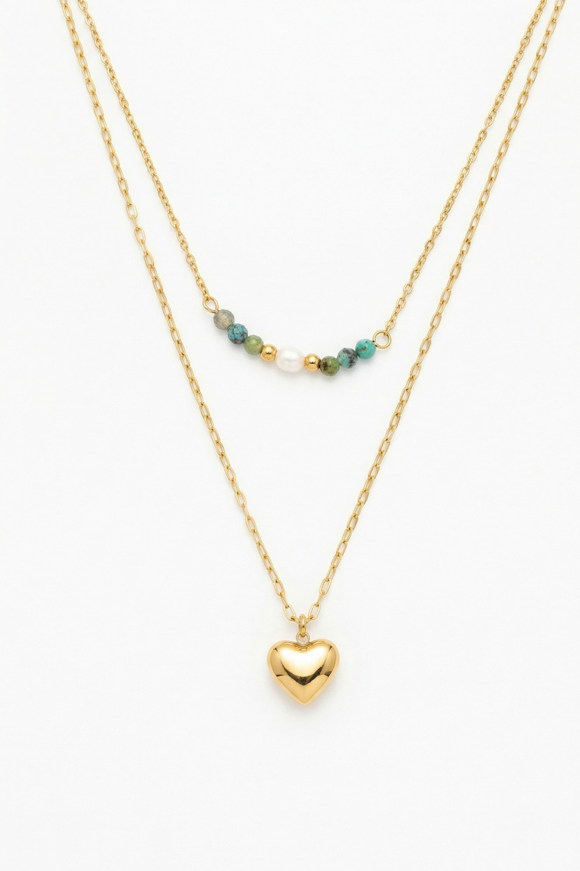 Solea Double Chain Necklace, , image 1